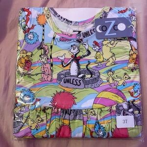 CoZCo NWT Dr Seuss Cat in the cat bamboo twirl dress 3T